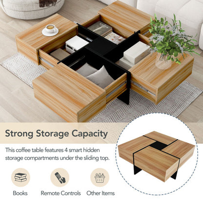 Hidden Storage Coffee Table – Expandable Modern Living Room Table