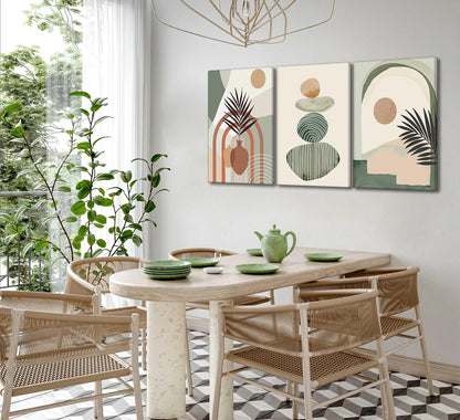 Minimalist Boho Wall Art Set – 3 Piece Canvas Decor