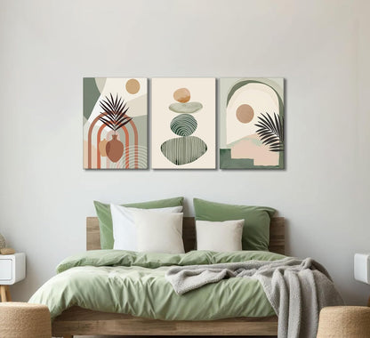 Minimalist Boho Wall Art Set – 3 Piece Canvas Decor