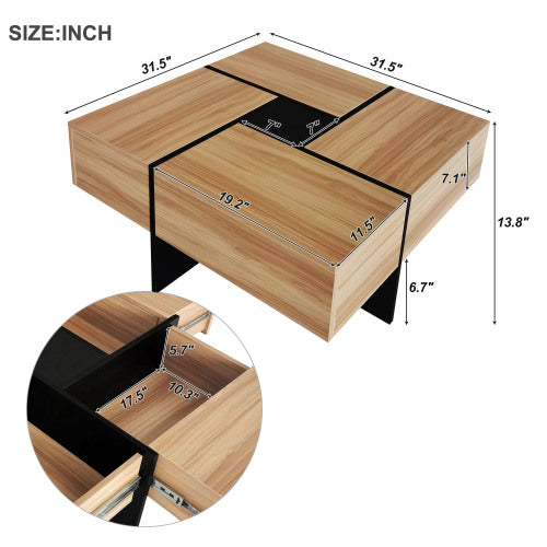 Hidden Storage Coffee Table – Expandable Modern Living Room Table