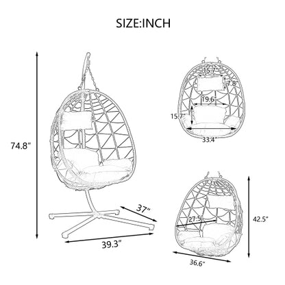 Cozara Hanging Egg Chair – Cozy Indoor & Outdoor Lounge Seat
