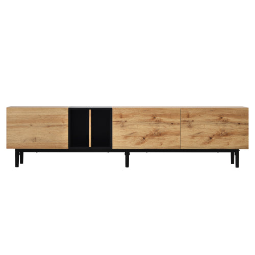 Modern TV Stand – 80” Entertainment Center with Storage