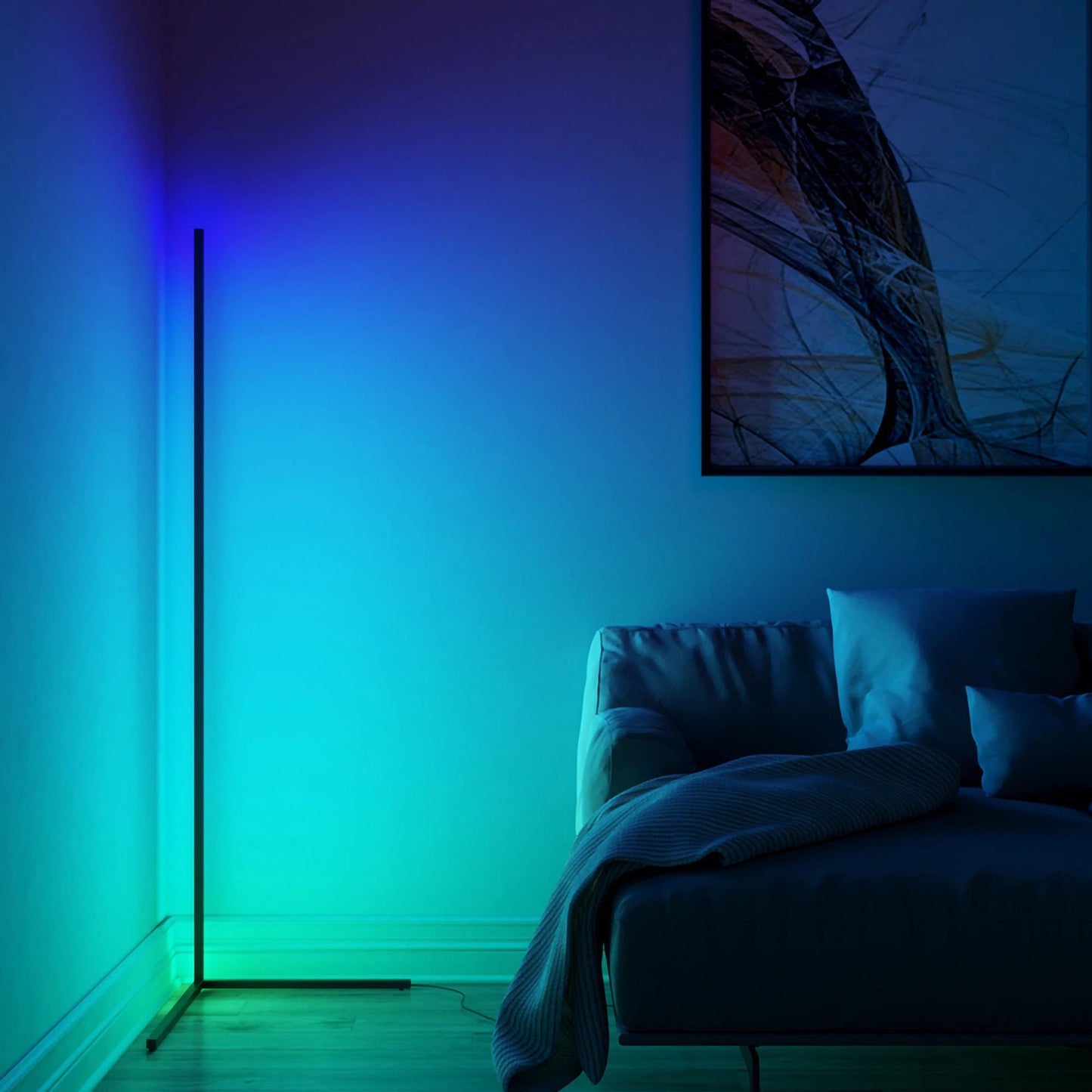 Cozara Ambient Corner Floor Lamp – Soft Cozy LED Lighting