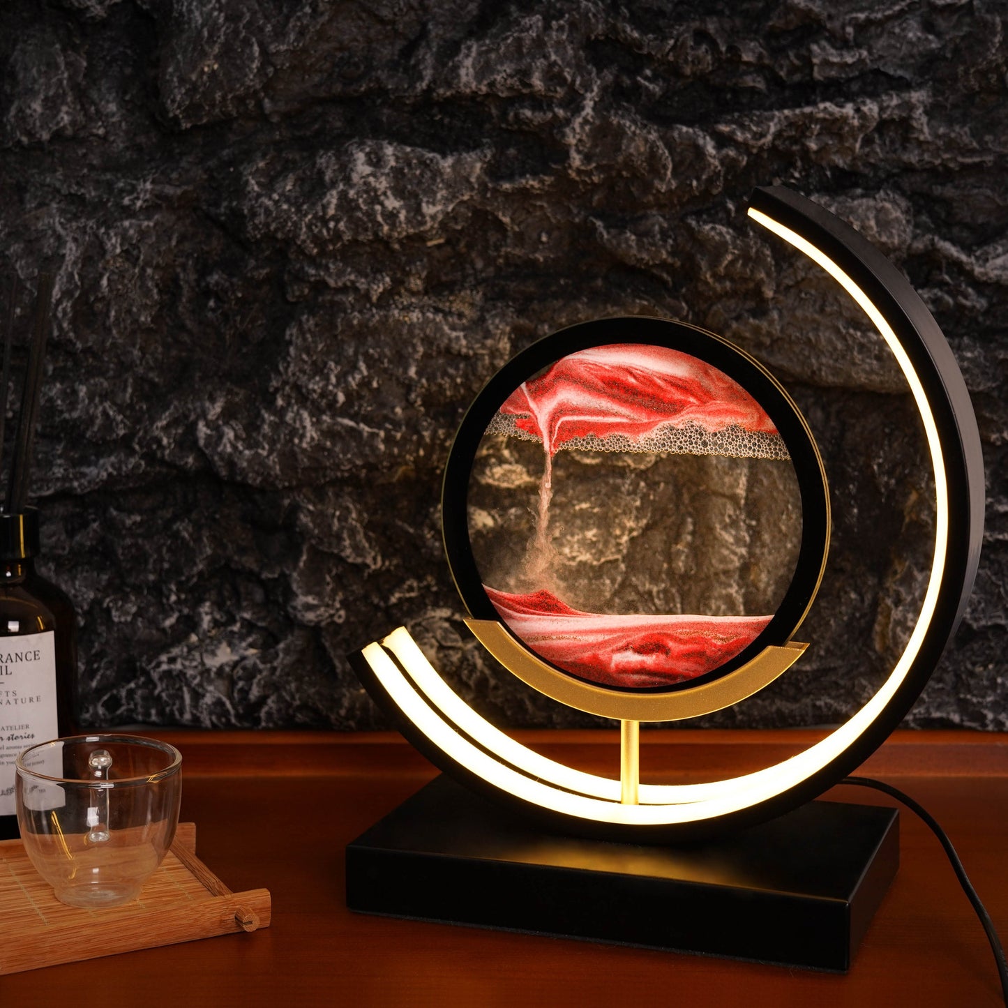 Cozara Moving Sand LED Lamp – Relaxing Ambient Home Decor