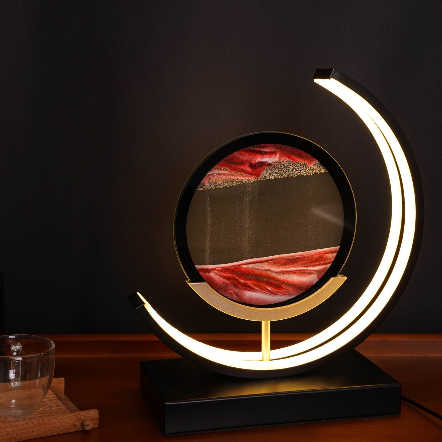 Cozara Moving Sand LED Lamp – Relaxing Ambient Home Decor