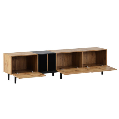 Modern TV Stand – 80” Entertainment Center with Storage