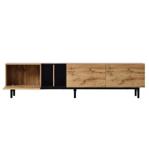 Modern TV Stand – 80” Entertainment Center with Storage
