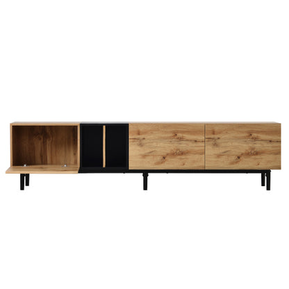 Modern TV Stand – 80” Entertainment Center with Storage