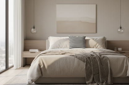 Cozara Minimal Striped Pillow Cover – Modern Cozy Accent Cushion