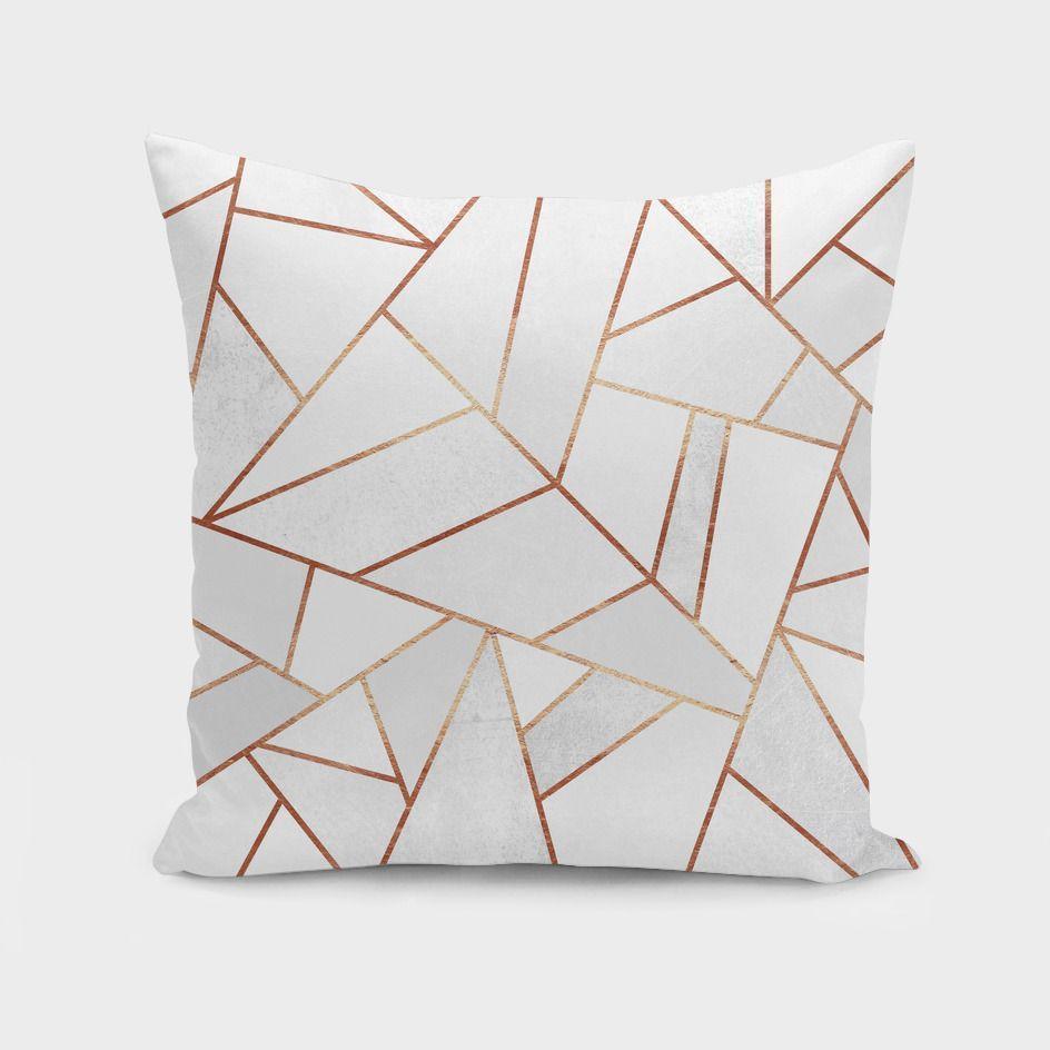 Cozara Stone & Copper Accent Pillow Cover – Modern Cozy Texture